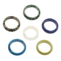 Gemstone Hängen Smycken, Ädelsten, Donut, slumpmässigt skickade, 26*6mm, Hål:Ca 20mm, 5PC/Bag, Säljs av Bag