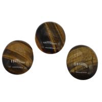 Tiger Eye Cabochon, mode smykker & du kan DIY, 40x30x6mm, 5pc'er/Bag, Solgt af Bag