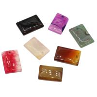 agate mixte Pendentif, rectangle, envoyé au hasard & bijoux de mode & DIY, 33*22.5*6mm-30*20*6mm, Trou:Environ 1.9mm, 5PC/sac, Vendu par sac