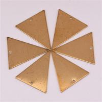 Mässing Smycken Hängen, Triangle, ursprungliga färgen, nickel, bly och kadmium gratis, 25x33mm, Hål:Ca 1.2mm, 50PC/Bag, Säljs av Bag