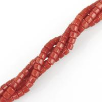 Abalorios de Coral, Columna, natural & diverso tamaño para la opción, rojo coral, libre de níquel, plomo & cadmio, 13.5x20x5mm,1mm, agujero:aproximado 1mm, longitud aproximado 16 Inch, 10Strandsfilamento/Grupo, aproximado 136PCs/Sarta, Vendido por Grupo