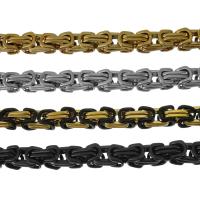 Stainless Steel Chain halskæde, forgyldt, mode smykker & Unisex, flere farver til valg, 8.50mm, Solgt Per Ca. 23 inch Strand