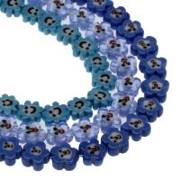 Handgemaakte Lampwork Beads, Bloem, meer kleuren voor de keuze, 9*3mm, Gat:Ca 0.8mm, Lengte 14.9 inch, 5strengen/Bag, Verkocht door Bag