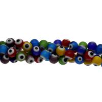 Evil Eye Χάντρες Lampwork, Γυάλινα, Ματάκια, διαφορετικό μέγεθος για την επιλογή, μικτά χρώματα, Τρύπα:Περίπου 1mm, Μήκος 15.7 inch, 5Σκέλη/τσάντα, Sold Με τσάντα