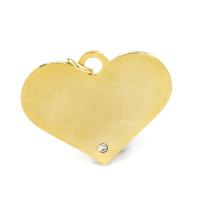 Acier inoxydable Coeur Pendentifs, poli, avec strass, plus de couleurs à choisir, 25mm, 10PC/sac, Vendu par sac