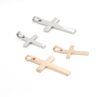 Nerūdijančio plieno Cross Pakabukai, Nerūdijantis plienas, Kirsti, poliruotas, skirtingo dydžio pasirinkimo, daugiau spalvų pasirinkimas, Skylė:Apytiksliai 1.5mm, 10kompiuteriai/Krepšys, Pardavė Krepšys