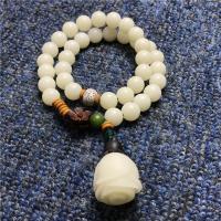 Bodhi Root Armband, met Groene Bodhi & Witte Bodhi & Xingyue Bodhi, handgemaakt, verschillende stijlen voor de keuze & voor vrouw, nikkel, lood en cadmium vrij, Per verkocht Ca 7.5 inch Strand