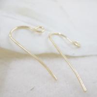 Brass Hook earwire, Sárgaréz, arany színű aranyozott, DIY & különböző méretű a választás, nikkel, ólom és kadmium mentes, 50párok/Lot, Által értékesített Lot