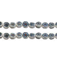 Perles bijoux en porcelaine, Plat rond, 8*5mm, Trou:Environ 1.5mm, Environ 200PC/sac, Vendu par sac