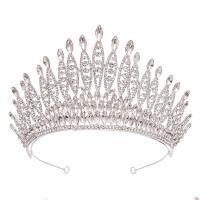 Tiaras, Cinko lydinys, su Krištolas, padengtą, moters & su Kalnų krištolas, daugiau spalvų pasirinkimas, nikelio, švino ir kadmio nemokamai, 90x385mm, Pardavė PC