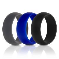 Silicone Ring Finger, trí phíosa & unisex & méid éagsúla do rogha, dathanna níos mó le haghaidh rogha, 8*2.8mm, Díolta De réir Socraigh