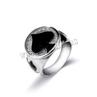 Acier titane bague, Placage, le style de punk & normes différentes pour le choix & pour homme, argent, Vendu par PC