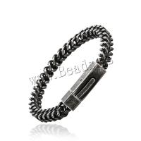 Titanium Staal Armband, plated, mode sieraden & voor de mens, 8x220mm, Per verkocht Ca 8.7 inch Strand