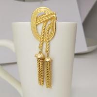 Zinc Alloy Broche, gold plated, voor vrouw, nikkel, lood en cadmium vrij, 83u00d725mm, Verkocht door PC