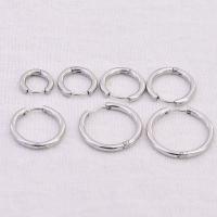 Stainless Steel Huggie Hoop Earring Donut Unisex original color Sold By Lot