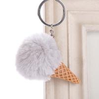 Pluche Key Sluiting, met Plastic & Zinc Alloy, Ice Cream, voor vrouw, meer kleuren voor de keuze, 100x120mm, 10pC's/Lot, Verkocht door Lot