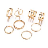 Zink Alloy Ring Set, finger ring, plated, 8 stycken & mode smycken & för kvinna, fler färger för val, nickel, bly och kadmium gratis, Säljs av Ställ