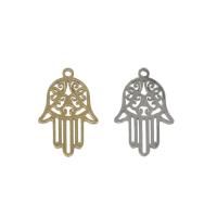 Nerezová ocel Šperky Přívěsky, Nerez, Hamsa, více barev na výběr, 21.50x14x1mm, Otvor:Cca 1.4mm, 10PC/Bag, Prodáno By Bag