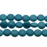 turquoise synthétique goutte, Plat rond, normes différentes pour le choix, blue ciel, Trou:Environ 1.8mm, Vendu par sac