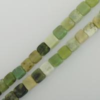 Australien Jade Bead, Square, du kan DIY, 6mm, Hole:Ca. 1.5mm, Ca. 66pc'er/Strand, Solgt Per Ca. 16 inch Strand