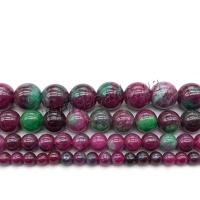 Ruby in Zoisite Kraal, Ronde, gepolijst, DIY & verschillende grootte voor keus, Gat:Ca 1mm, Verkocht door Strand