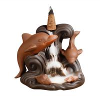 Backflow Incense Burner Purple Clay handmade for home and office & durable Sold By PC