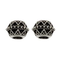 Zinc Alloy European Beads antique silver color plated nickel lead & cadmium free Approx 5mm Sold By Bag