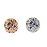 Zinc Alloy European Beads plated enamel & with rhinestone nickel lead & cadmium free Approx 5.5mm Sold By Bag