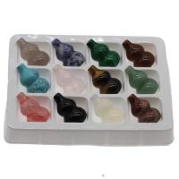 Edelsteen Sieraden Kralen, met Plastic Box, gemengd, 29*18mm, 12pC's/box, Verkocht door box