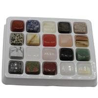 Mixed Edelsteen kralen, met Plastic Box, gemengd, 19mm, 20pC's/box, Verkocht door box