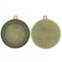 Pendentif en alliage de zinc Cabochon Cadre, bijoux de mode & dos plat, 100PC/lot, Vendu par lot