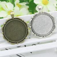 Zinc Alloy vedhæng Cabochon Setting, mode smykker & flad bagside, flere farver til valg, 30mm, 100PC/Lot, Solgt af Lot