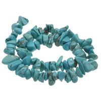 Turquoise sintéiseach Bead, DIY, Skyblue, 12*10*7mm-19*14*7mm, Poll:Thart 1mm, Díolta Per Thart 14.9 Inse Snáithe