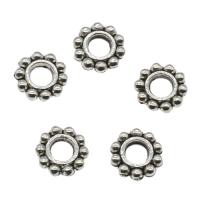 Zinklegierung Zwischenperlen, rund, antik silberfarben plattiert, frei von Nickel, Blei & Kadmium, 6x1.5mm, Bohrung:ca. 2.4mm, ca. 5000PCs/kg, verkauft von kg