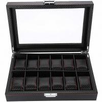 Kijk Jewelry Box, PU, met Katoenfluweel, Duurzame, zwart, 330x215x80mm, Verkocht door PC