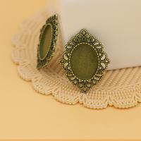 Zinc Alloy vedhæng Cabochon Setting, mode smykker & flad bagside, 100PC/Lot, Solgt af Lot