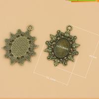 Zinc Alloy vedhæng Cabochon Setting, mode smykker & flad bagside, 100PC/Lot, Solgt af Lot