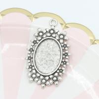 Zinc Alloy Pendant Cabochon Setting fashion jewelry & flat back Sold By Lot