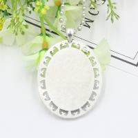 Zinc Alloy Pendant Cabochon Setting fashion jewelry & flat back 0c Sold By Lot