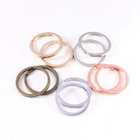 Eisen Keychain-Kabel-Ring, plattiert, verschiedene Größen vorhanden, keine, frei von Nickel, Blei & Kadmium, 10PCs/Tasche, verkauft von Tasche