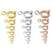 Stainless Steel Spring Ring Lukko, Ruostumaton teräs, päällystetty, erikokoisia valinnalle, enemmän värejä valinta, N. 5PC/laukku, Myymät laukku