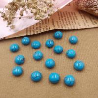 Synthetische Türkis Cabochon, rund, poliert, verschiedene Größen vorhanden, blau, 10PCs/Tasche, verkauft von Tasche