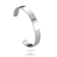 Nerūdijantis plienas Cuff Apyrankės, Bižuterijos & unisex, Originali spalva, 2x10mm, Vidinis skersmuo:Apytiksliai 65mm, Pardavė PC