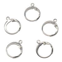 Rustfrit stål Hoop Earring Component, Stainless Steel, med loop, oprindelige farve, 14x12x1mm, Hole:Ca. 1.5mm, 200pc'er/Bag, Solgt af Bag