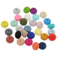 silikone Beads, Silicone, forskellig størrelse for valg, flere farver til valg, Hole:Ca. 2mm, Ca. 100pc'er/Bag, Solgt af Bag