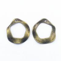 Zinc Alloy Hollow Pendler, antik bronze farve forgyldt, hule, nikkel, bly & cadmium fri, 25x24x1mm, Hole:Ca. 1mm, 100pc'er/Bag, Solgt af Bag