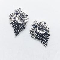 Zink Alloy Leaf Hängen, antik silver pläterad, nickel, bly och kadmium gratis, 23x16x1.80mm, Hål:Ca 1mm, 100PC/Bag, Säljs av Bag