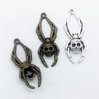 Sinc Alloy Pendants Ainmhithe, Spider, plátáilte, dathanna níos mó le haghaidh rogha, nicil, luaidhe & caidmiam saor in aisce, 40x16x6mm, Poll:Thart 1mm, 100ríomhairí pearsanta/Mála, Díolta De réir Mála