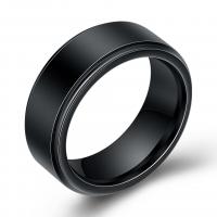 Tungsten Steel Ring for Men  fashion jewelry & for man black 8mm Sold By PC