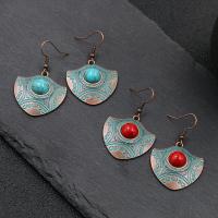 Zinc Alloy Drop Earrings with turquoise plated fashion jewelry & for woman nickel lead & cadmium free Sold By Pair